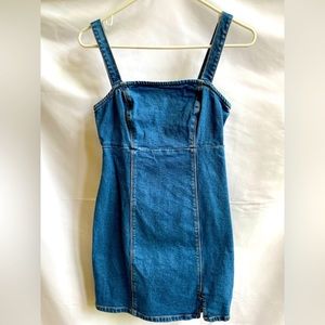 Hollister Seamed Denim MiniDress Size XS NWOT